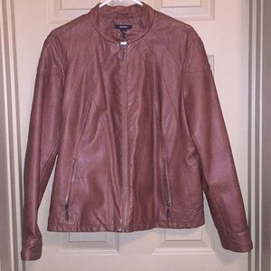 Brown leather jacket